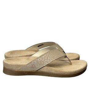 Spenco Kholo Yumi Sandal Women's 9D Wide Orthotic Arch Support Flip Flop Leopard